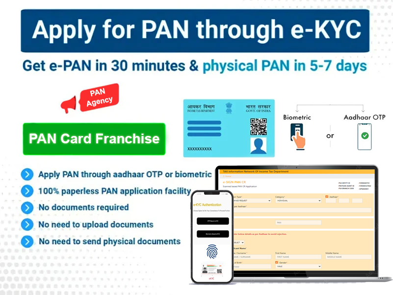 biometric nsdl pan card agent id kaise banaye